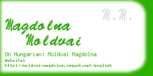 magdolna moldvai business card